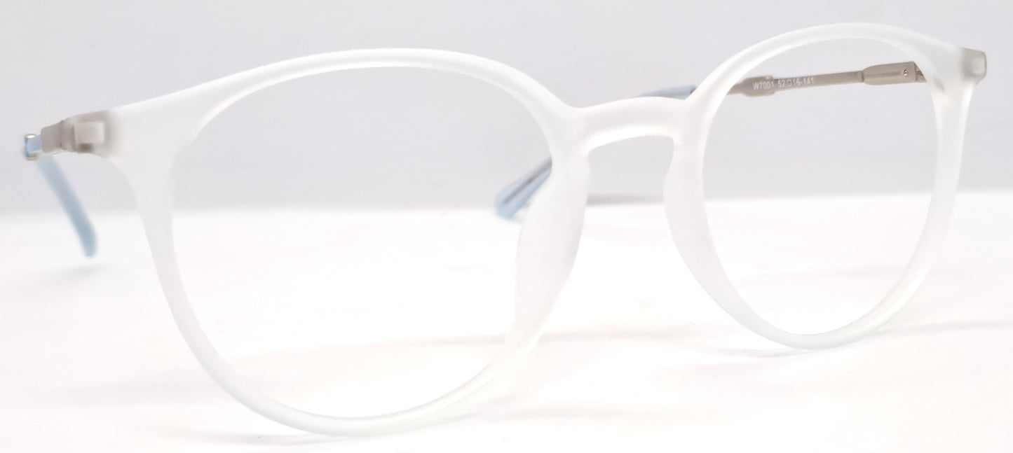 VE White Round Frame for Men & Women