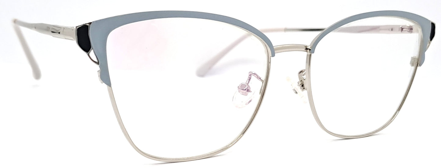 VE Cateye Silver & Gray Frame