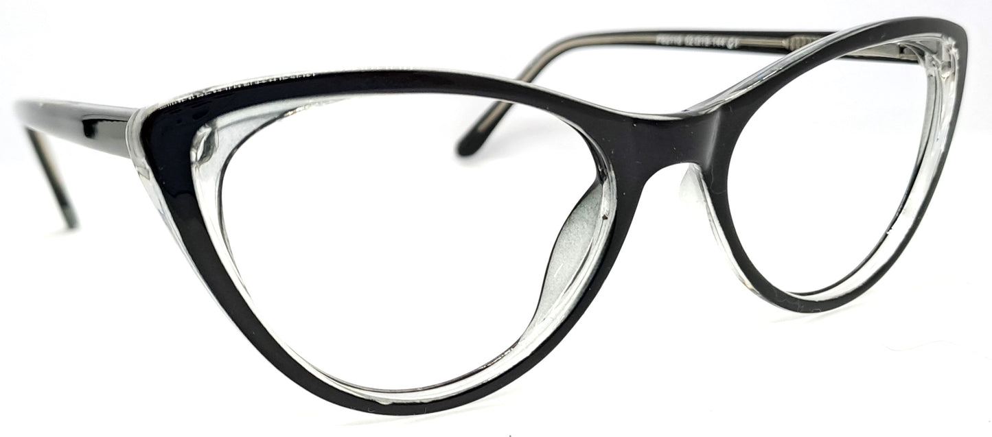 VE Black Cat Eye Frame for Men & Women