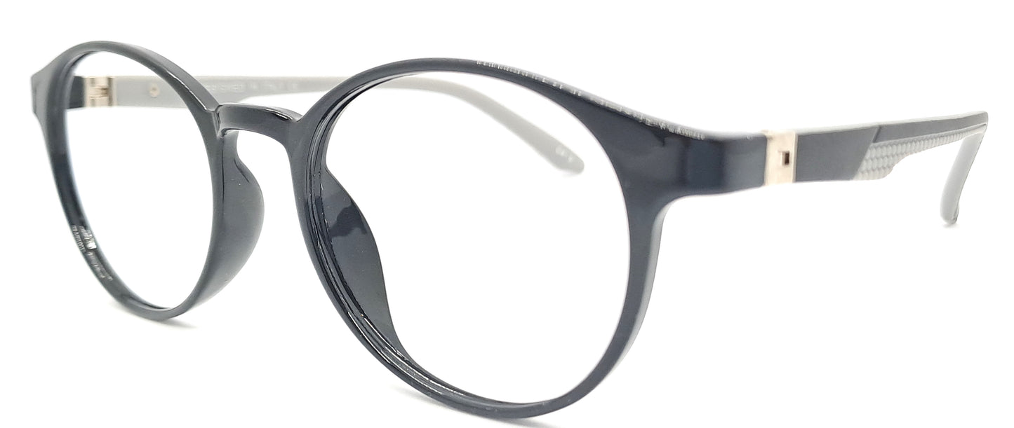 VE Black & Grey Round Frame for Men & Women