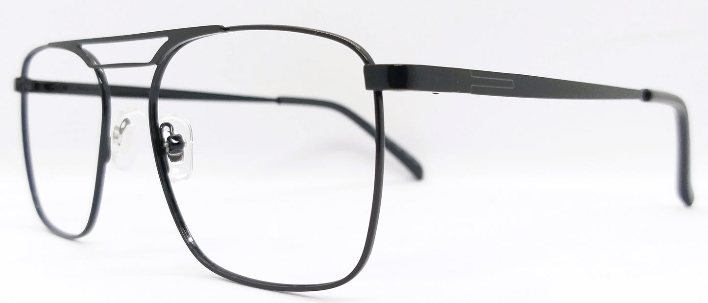 VE Square Black Metal Frame for Men & Women
