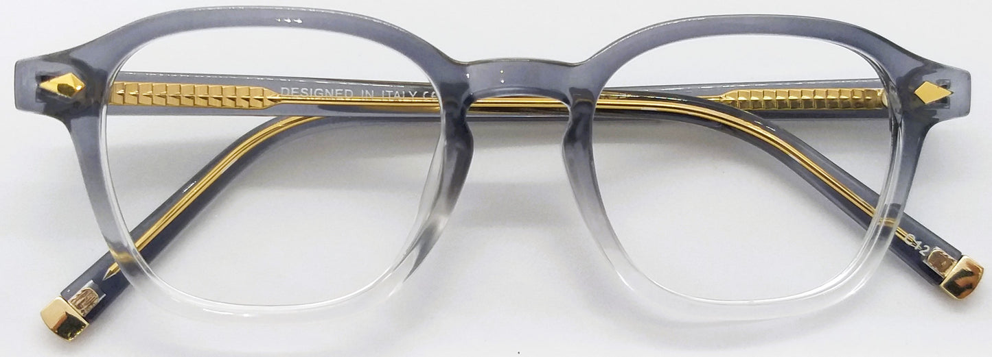 VE Target Grey & White Transparent Square Frame for Men & Women