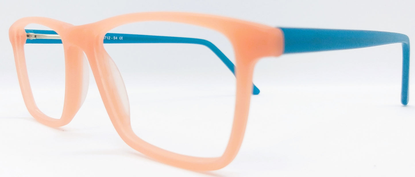 VE Orange Rectangle Hustle Frame for Men & Women