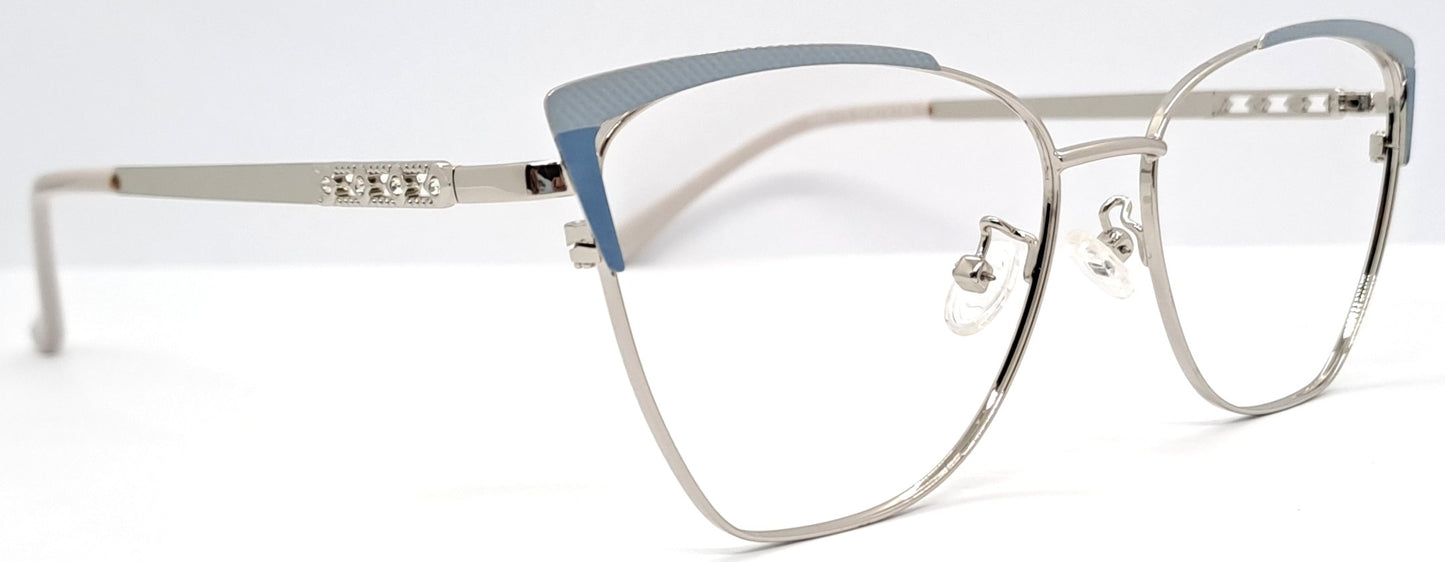 VE Cateye Silver & Gray Frame