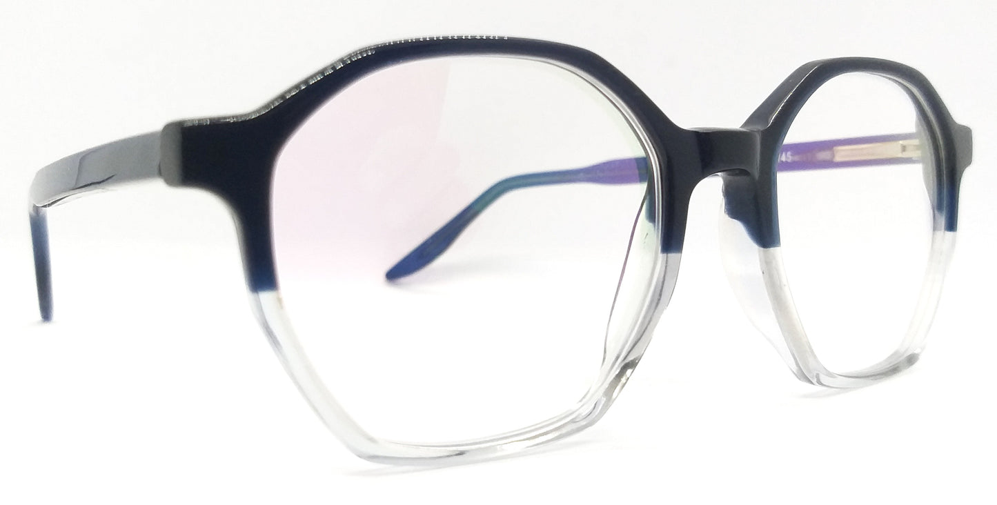 GA Round Blue & White Frame
