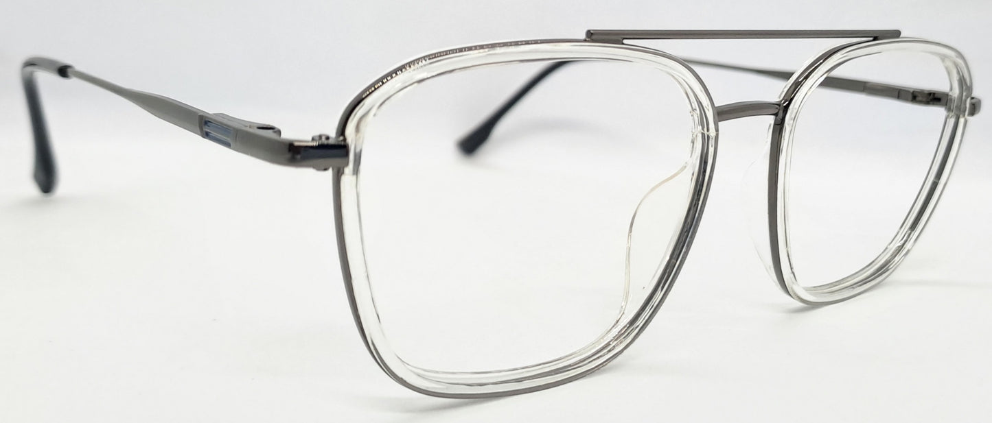 VE White Square Computer Glass Frame