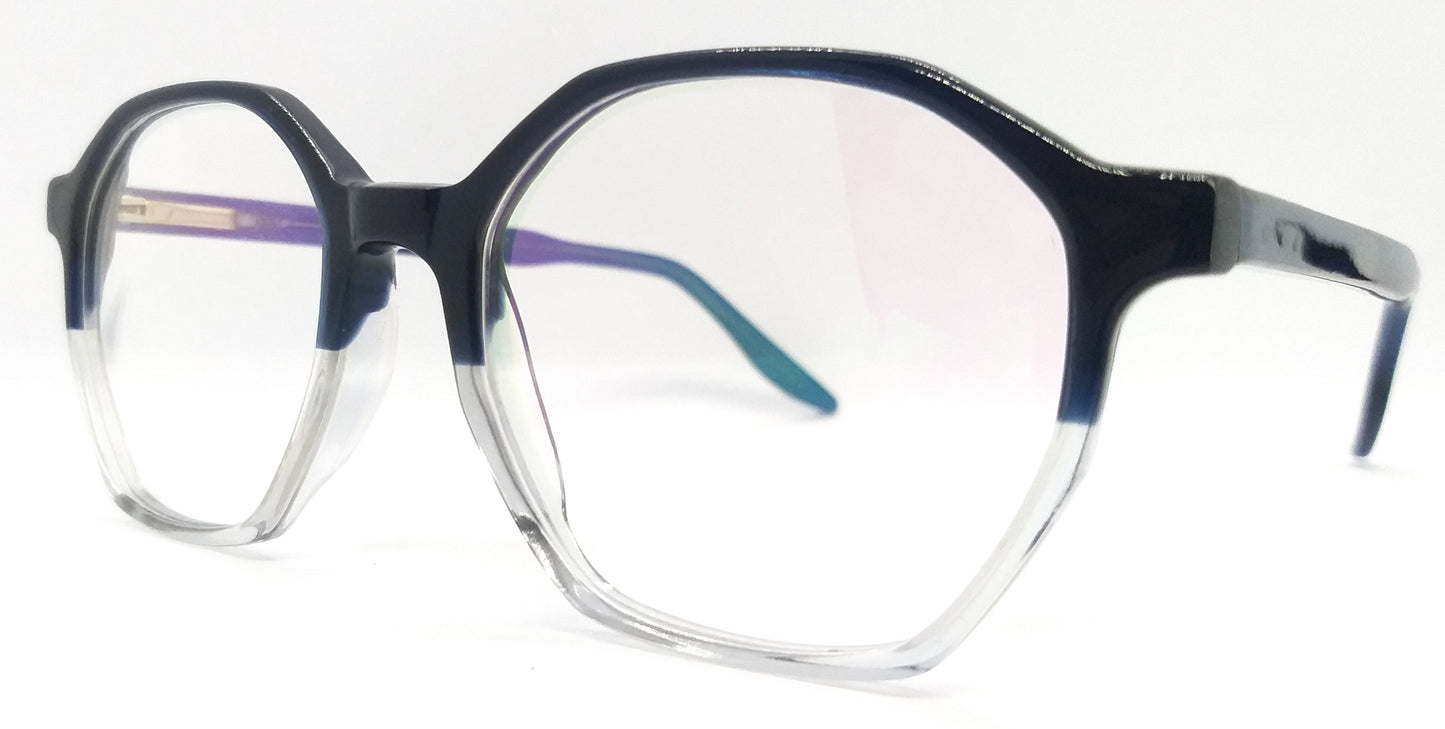 GA Round Blue & White Frame