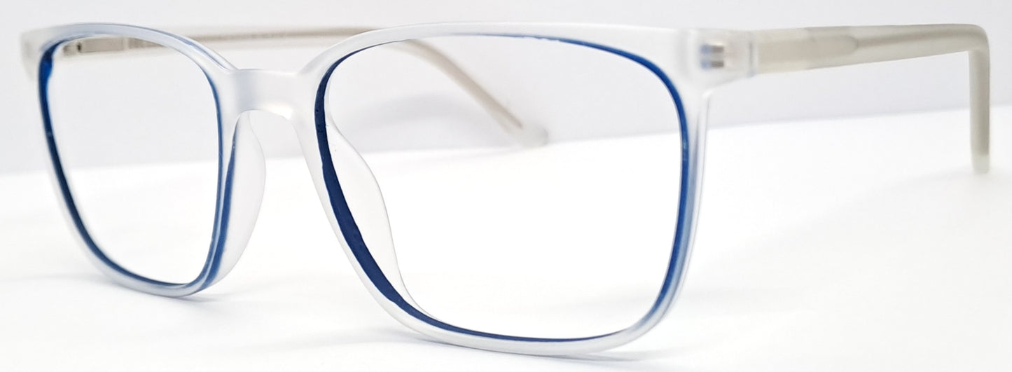 VE Rectangle White & Blue Frame