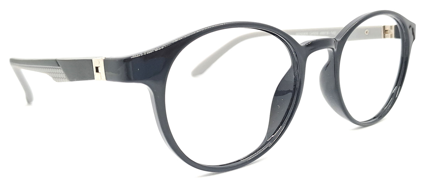 VE Black & Grey Round Frame for Men & Women
