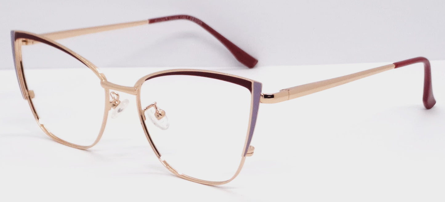 VE Cateye Brown & Golden Frame