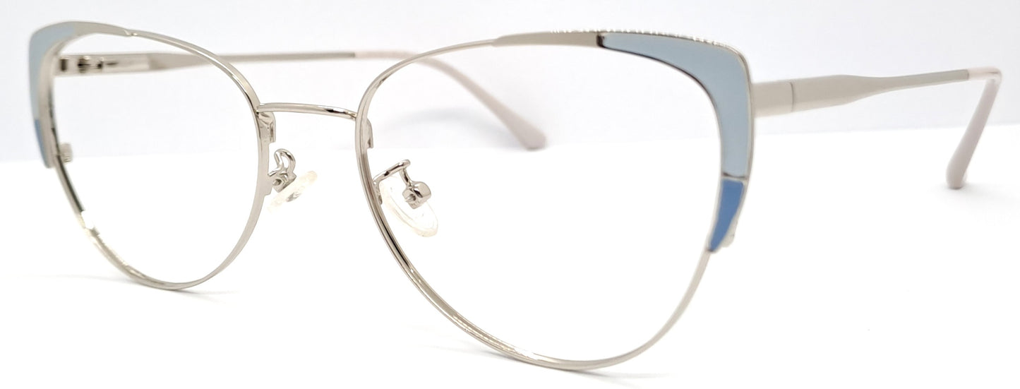 VE Cateye Silver Grey Frame