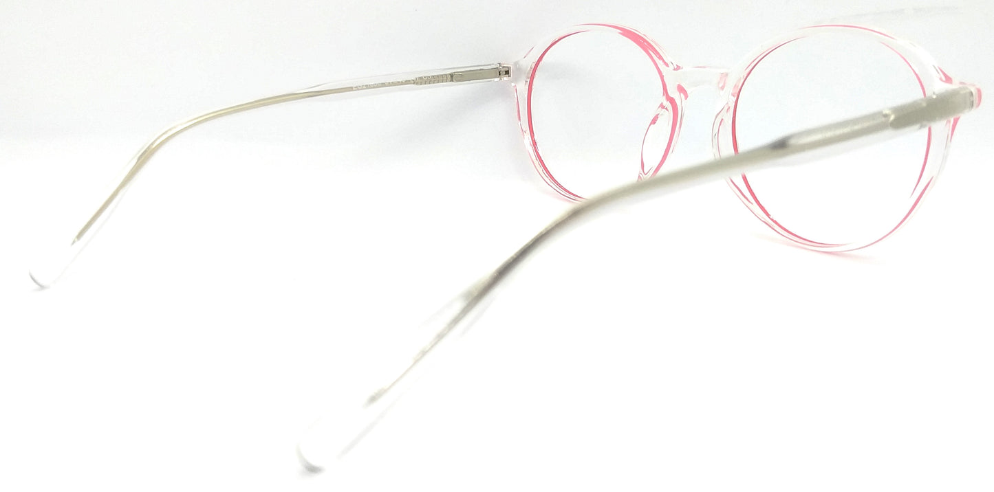 VE Pink & Transparent Round Frame for Men & Women