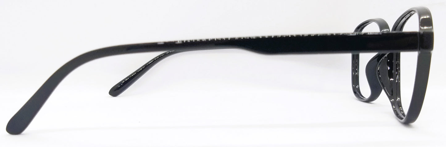 VE Glossy Black Square Frame for Men & Women