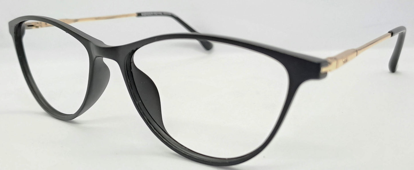 VE Black Cat Eye Frame for Men & Women