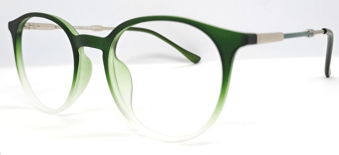 VE Green With White Round Frame for Men & Women
