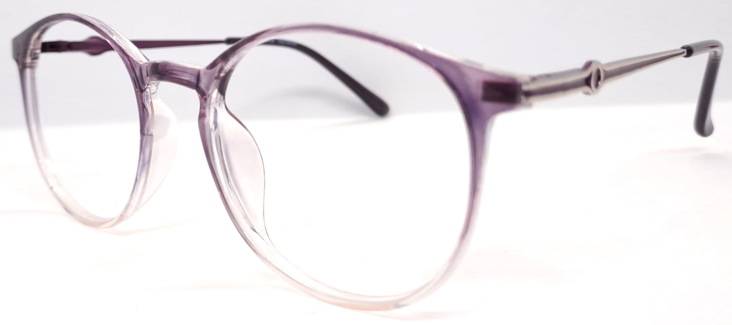 VE Purple & White Round Frame for Men & Women