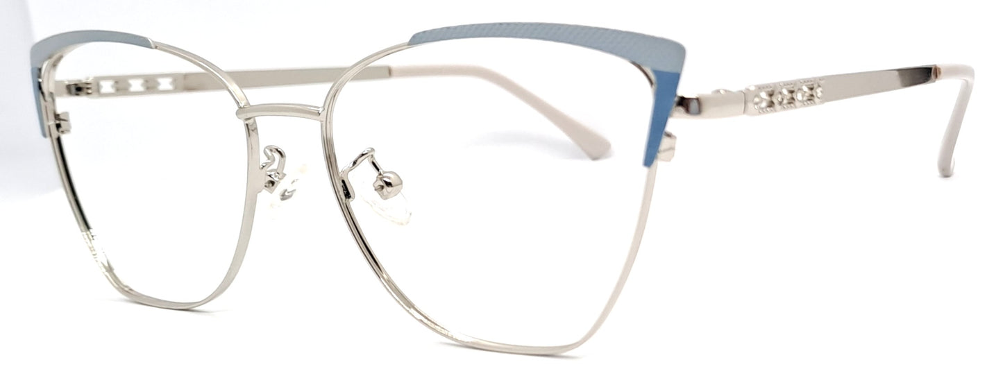 VE Cateye Silver & Gray Frame