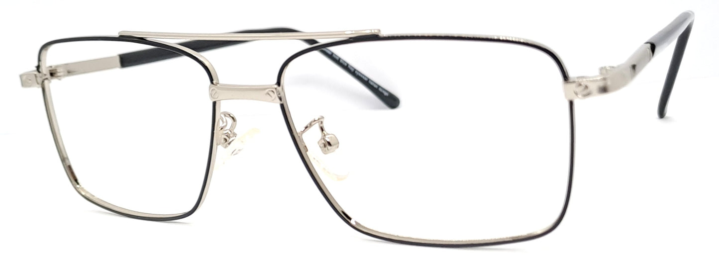 VE Rectangle Black & Silver Frame