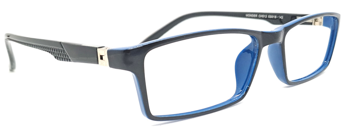 Blue Rectaangle Frame VE Black & Blue Rectangle Frame for Men & Women – Vidaestilio