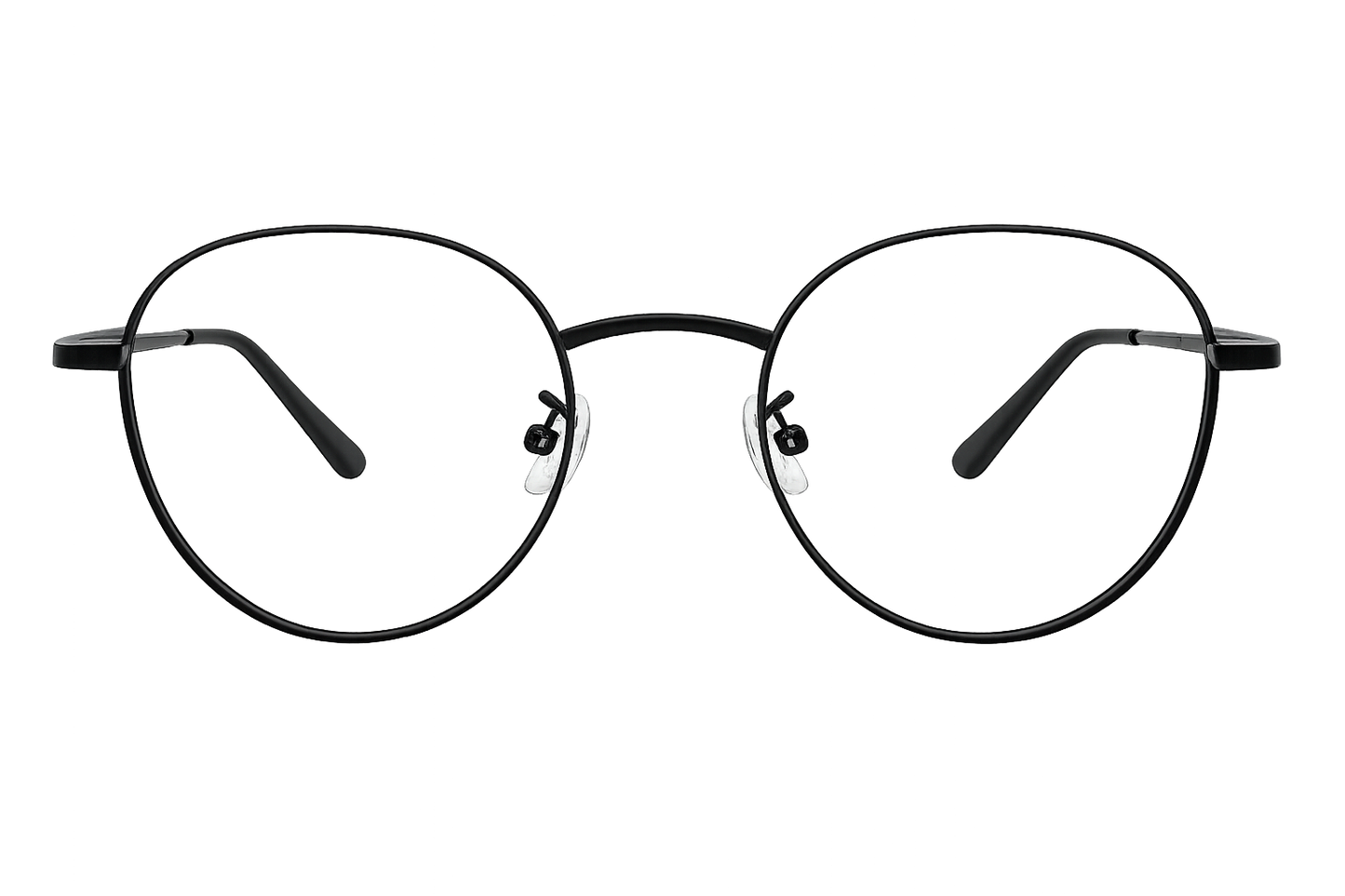 GA Black Round Metal Frame for Men & Women