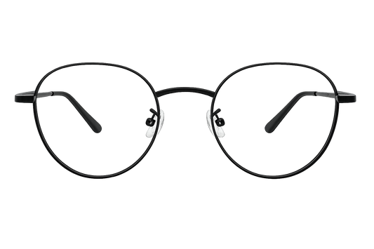 GA Black Round Metal Frame for Men & Women